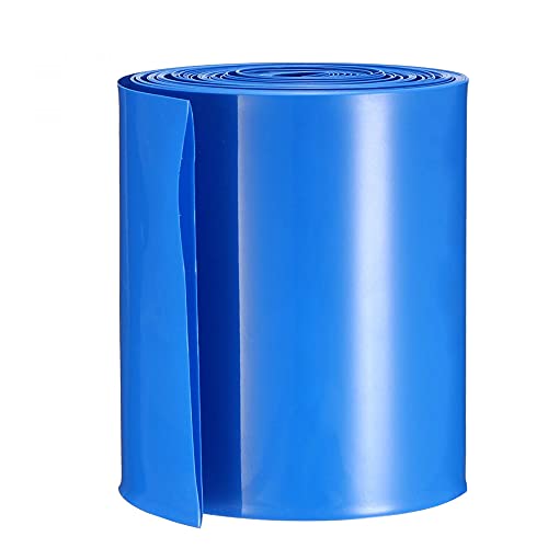 UxCell omotač baterije PVC toplina SHITNK cijevi 65 mm ravna širina za AA napajanja 5 metara duljina plava