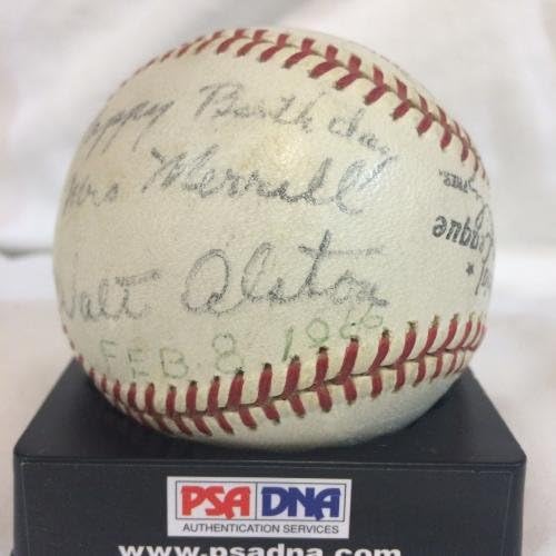 Walt Alston iz 1960. potpisao je službeni bejzbol baseball PSA COA - Autografirani bejzbol