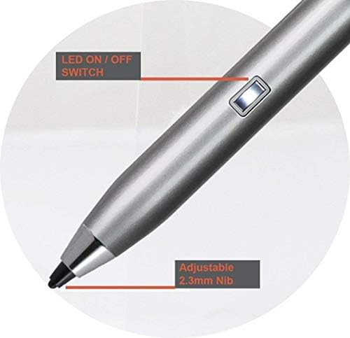 Broonel Silver Mini Fine Point Digital Active Stylus olovka kompatibilna s Acer Predator Triton 500 PT515-51 15,6 inčni igrački laptop