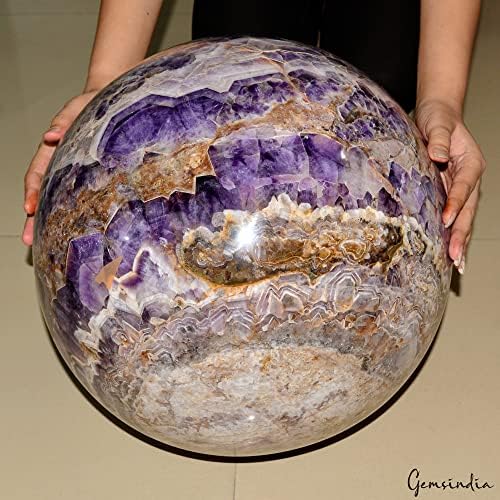 Gemsindia 66 kilograma/ 145 lbs jedinstvena ametista sfera kuglica kristala zacjeljivanje dragulja 15 veliko