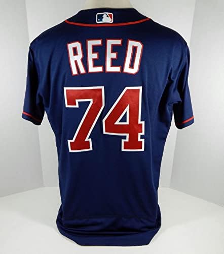 2019 Minnesota blizanci Jake Reed 74 Igra izdana poz rabljena plavog Jersey St Patch 946 - Igra korištena MLB dresova