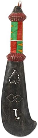 Novica Chiefs Machete of Love and Justice Wood Wall Sculptura