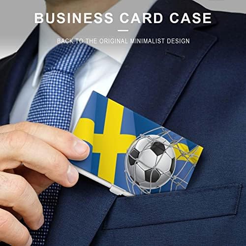 Švedski nogometni gol i zastava držač posjetnica metalni džepni kovčeg za posjetnice personalizirani novčanik za kartice za muškarce