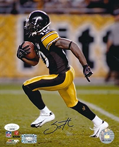 Santonio Holmes Autografirani 8x10 Photo Pittsburgh Steelers JSA - Autografirane NFL fotografije