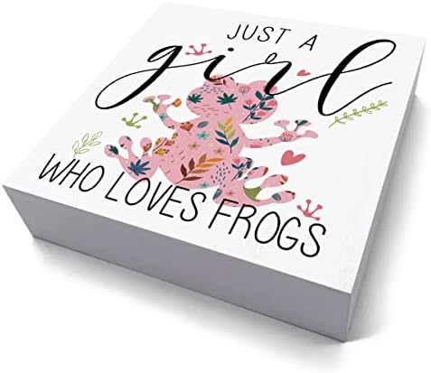 Smiješni žablji znak, pokloni za žabe, dekor stola, Drvena kutija, žablji znak, drveni blok, znak, kutija za ljubitelje žaba, Ženska