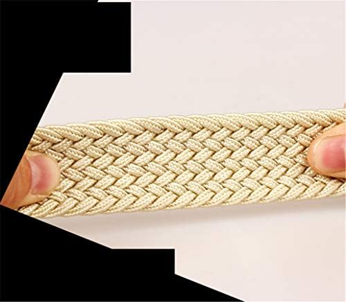 ; Elastični rastezljivi tkani pleteni pojas za muškarce i žene s četvrtastom poslovnom kopčom u struku, pojasom