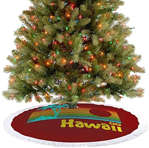 80 -ih retro vintage havaji božićno drvce prostirke suknje stabla baza naslovnice s resicama za blagdanske zabave božićni ukras 48