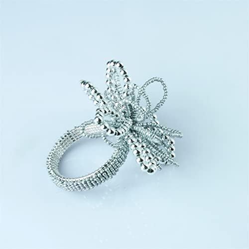Xjjzs svečani dekor 12 komada salveti prstenovi staklo perlica za zabavu ukrasi salveti prstenovi