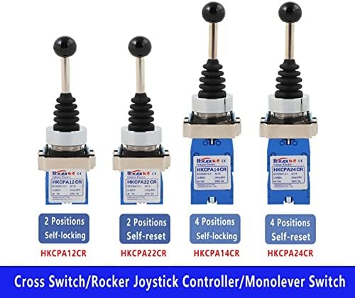 Wrewvu 1pcs joystick prekidač monolever rocker cross master switch dvosmjerni četverosmjerni samo-resetiranje samo-zaključavanja 2no