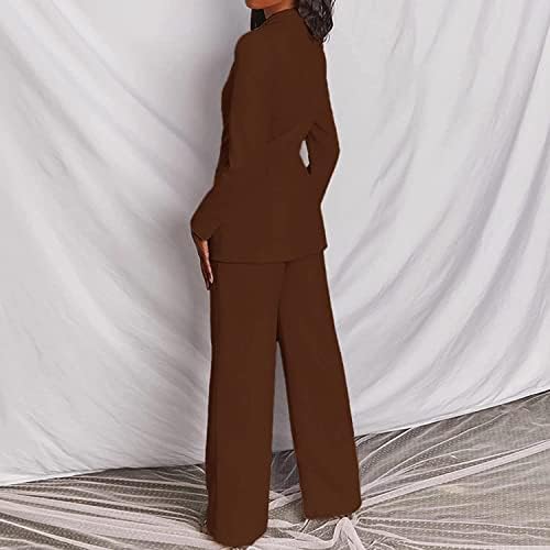 Vanboer dvodijelne set hlače odgovaraju ženske kaznene čvrste duge rukave, kaput s visokim strukom dugih hlača