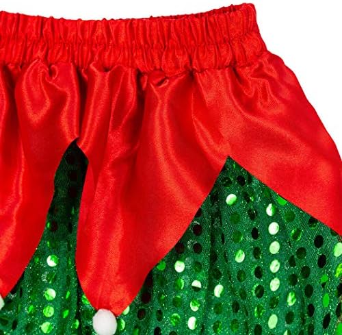Otišao na trčanje kostim suknje za trčanje | Sequined Elf Tutu Green/Red
