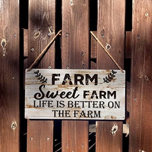 Farma Slatki farmi život je bolji na znaku farme smiješna seoska seoska seoska farma drvena viseća plak rustikalni retro zidni dekor