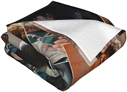 Acosdary film pokrivač flanel deke meka ugodna lagana dekoracija kreveta za dječje dječake muškarce crno 50''x40 ''