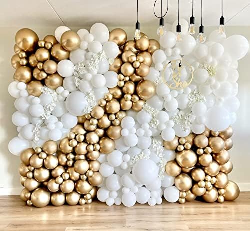 Metalni zlatni baloni različite veličine 83pcs metalik zlatni balon Garland Arch Kit 12 10 5 inčni zabavni balon za tuširanje za vjenčanje