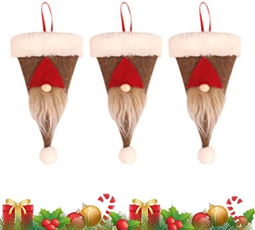 _ 3pcs držači za božićno posuđe plišani držač srebrnog posuđa džepovi za božićno drvce viseći dekor Božićni središnji dijelovi pribor