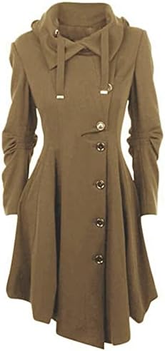 Toplije čvrste bluze za žene kapuljače School Swing kaput s dugim rukavima zimski poliester peplum casual kaput casual kaput