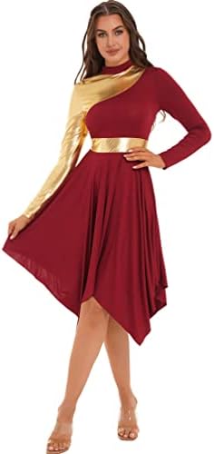 Hulija žene hvale plesnu haljinu suvremeni plesni kostimi liturgijska plesna odjeća lirična bogoslužja tunika haljina