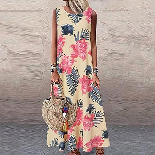Ženska moda 2023, Žene plus veličine O-Neck cvjetni print Vintage kratki rukav duga maxi haljina