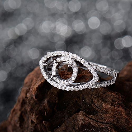 Iza nakita čvrsto 14K/18K bijelo žuto ružino zlato prirodni sjajni dijamantski okrugli kruški jastuk smaragdni polumjesečni prsten