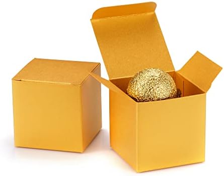 Kvonidian 20CT Male poklon kutije s poklopcima 2x2x2 inč - Vintage biserni papir Box za izradu slatkiša Cookie poslastice dobrote vjenčanje
