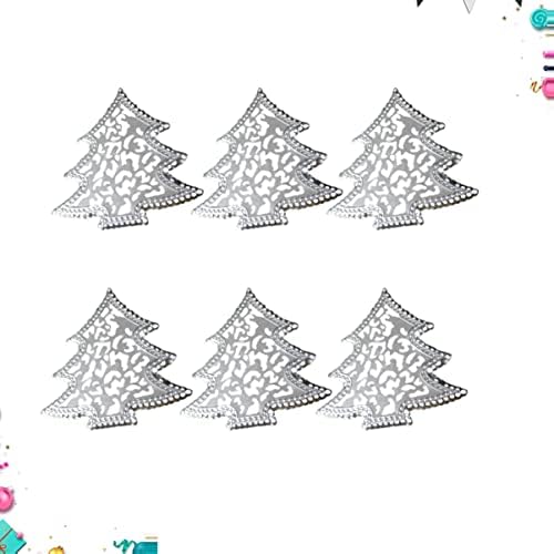 6pcs Metal Rhinestone prstenovi Kuhinja Oprema za ukrašavanje papira Centar za Bling Holders Odmor za odmor chrsitams Dijamantni božićni