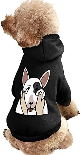 Smiješna engleska odjeća za pse od bika zimske kapuljače za kućne ljubimce meke i tople pseće majice za male srednje pse