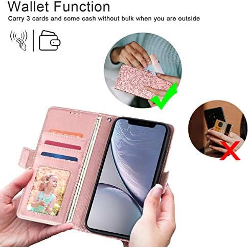 Kompatibilan s torbicom za novčanik u stilu, luksuznom elegantnom kožnom narukvicom s preklopnim poklopcem, zaštitnim držačem za kreditne