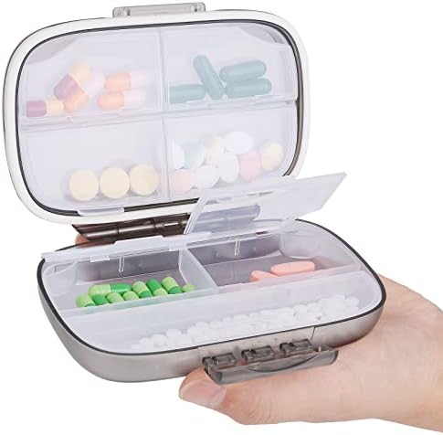 * Putnički organizator tableta prijenosni Vodootporni Mali organizator lijekova sa 7 odjeljaka za razne lijekove vitaminska mini tableta