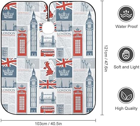 Nudquio tema iz Velike Britanije i Londona Britanska zastava pregača Slatka rezanje kose BARBER CAPE CHETH OBON za djevojčice dječaci
