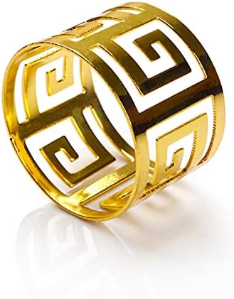 Mewuthede zlatni salveti prstenovi set od 8 držača salveta za blagovaonicu za postavljanje salvetih prstenova za vjenčanje božićna