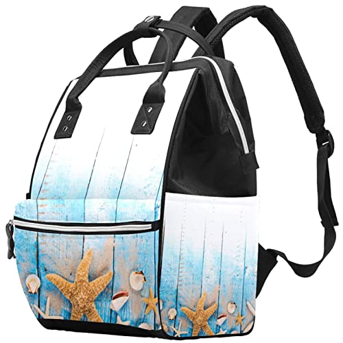 Zvjezdane morske uzorka pelena torbica torbica mama ruksak veliki kapacitet pelena vrećica za njegu za njegu bebe