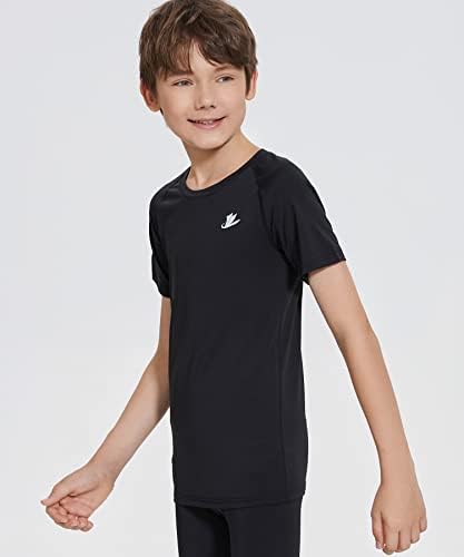 Devoropa Mladi dječaci Kompresijska košulja kratka/dugih rukava nogometni bejzbol donja košulja brza suha sporta