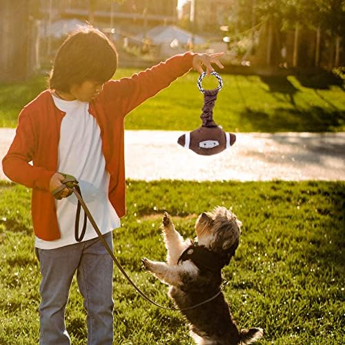 Abaodam pse Squeaky igračka ragbi lopta: zubi ugriza štene kućne ljubimce lopte psa dohvaćaju igračke interaktivni trening chew igračka