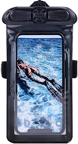 Torbica za telefon Vaxson crne boje, kompatibilan s vodootporan slučajem Alcatel 1L Pro Dry Bag [Nije zaštitna folija za ekran]