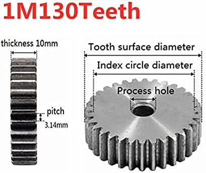 Zupčasti zupčanik od 1 do 130 zuba precizni strojni cilindrični zupčanik 45 CNC čelični zupčanik