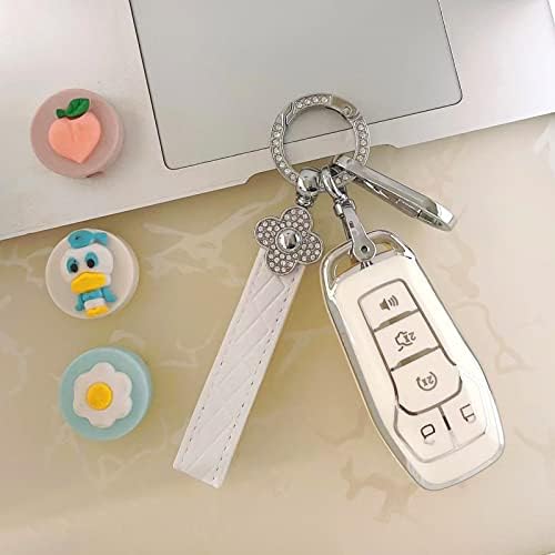 Weizhenzjyiwu tipka za ključ fob.Two Različiti materijali pribor za pribor za ključeve 5 boja TPU poklopac ključa za ključ gumba Ford