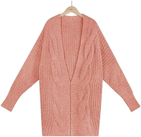 Džemperi za žene dame čvrste boje uvijaju se pleteni kardigan bez ležernih jakna za džemper