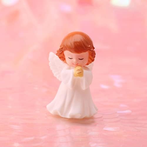 Anđele figurice plastična ukras figurica molitve kip, 3pcs plastična mala skulptura figura mikro pejzažni dekor za vjenčanje dekor