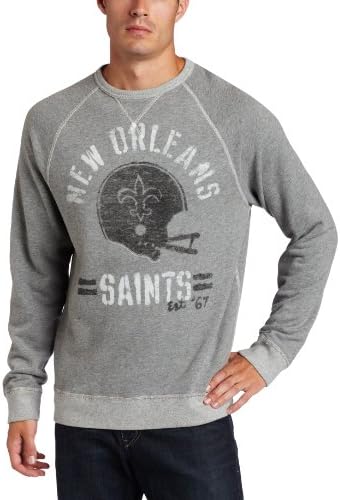 NFL New Orleans Saints Heather Vintage French Terry Raglan