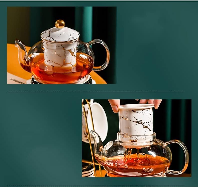 N/popodnevni čaj biljni čaj set kućica dnevna soba staklo grijani voćni čajnik čajnik čajnik