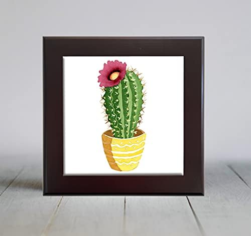 Kaktus biljka akvarel umjetnost Dekorativne pločice