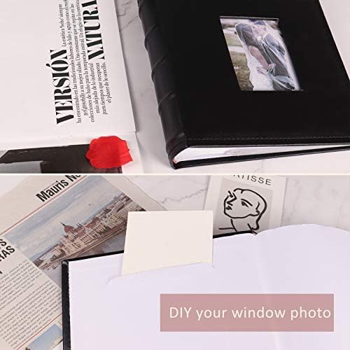 RecUtms Photo Album 4x6 Zadržite 200 slika džepova Premium kožna naslovnica Memo Record Obiteljska knjiga Horizontalne fotografije