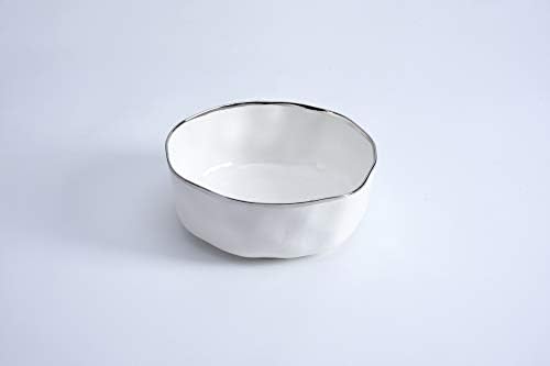 Velika zdjela od Aucklanda, bijela sa srebrnim oblogama
