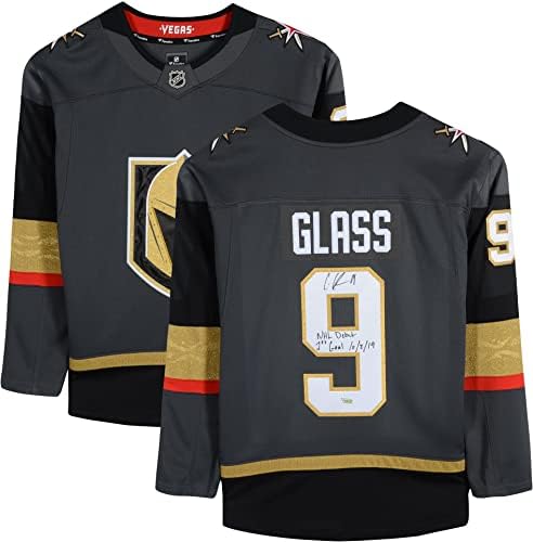 Cody Glass Vegas Golden Knights Autografirani crni fanatici provaliju dres s više natpisa - Autografirani NHL dresovi