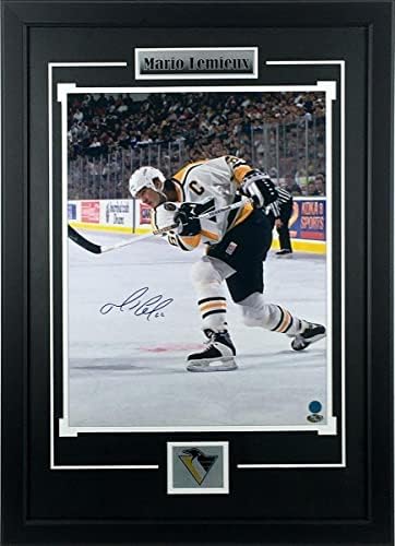 Mario Lemieux Autografirani Pittsburgh Penguins 16x20 FOTO FRAMED - AUTOGRAFIJE NHL FOTOGRAFIJE