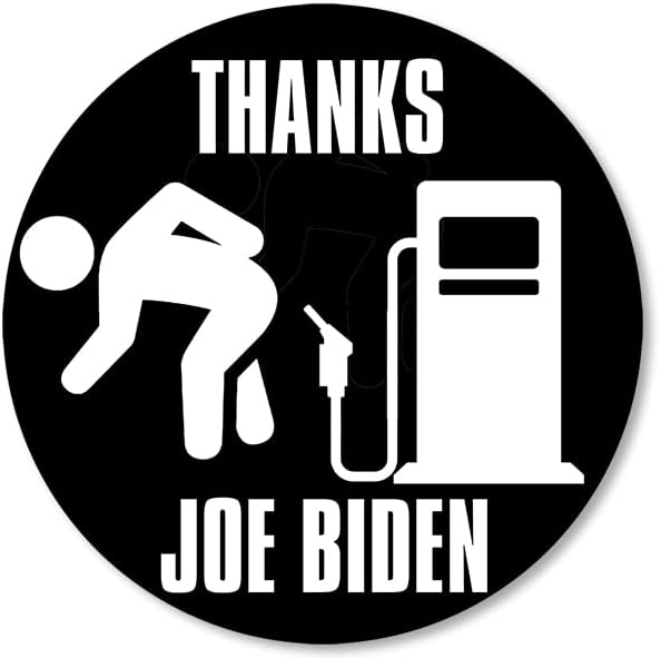 Okruglo hvala naljepnica za benzinske pumpe Joe Biden
