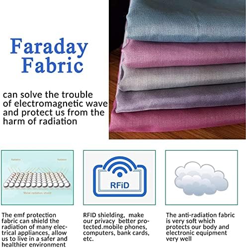 Darzys Tkanina protiv zračenja za odjeću, srebrna vlakna Faraday zaštitna tkanina EMF EMI RF RFID signal Blokirajući zaštitni materijal