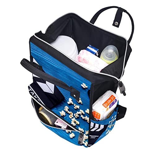 Plavi uzorak pelene torbe torbe mame ruksak veliki kapacitet pelena vrećica za njegu putničke torba za njegu bebe