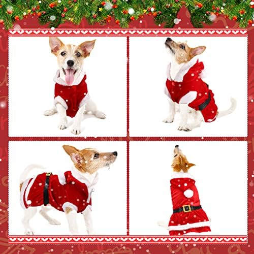 Pseći božićni kostim Djed Mraz Klaus Pas kostim Božićni pse odjeće za male pse Hoodie Zimski pas Santa odijelo s kapicama odjeća za
