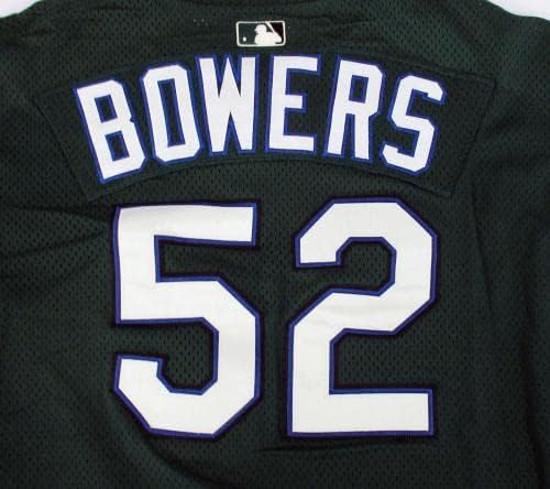 2001-02 Tampa Bay Devil Rays Cedrick Bowers 52 Igra izdana Green Jersey BP ST 9 - Igra Korištena MLB dresova